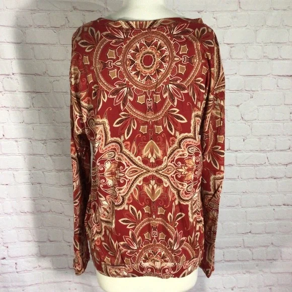 Sonoma Long Sleeve V-Neck Top - Size Large - Picture 2 of 9